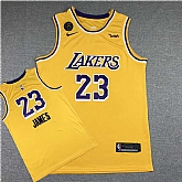Lakers 23 Lebron James Yellow KB Nike Swingman Jersey,baseball caps,new era cap wholesale,wholesale hats